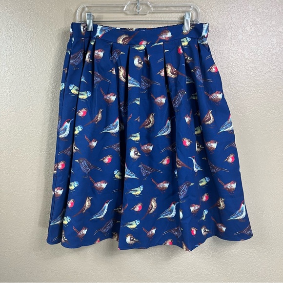 Grace Karin Bird Pattern A-Line Pleated Skirt - Picture 2 of 8